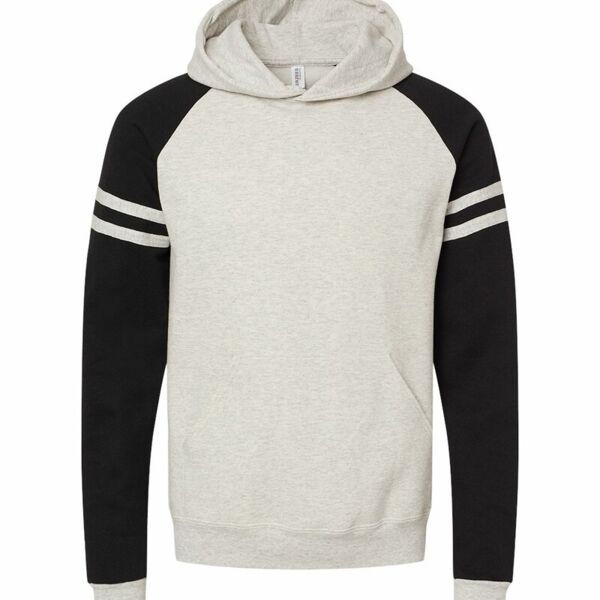 Nublend® Varsity Colorblocked Raglan Hooded Sweatshirt Thumbnail