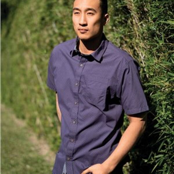 Men's Peached Printed Poplin Short Sleeve Shirt Thumbnail