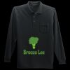 Long Sleeve Silk Touch Polo with Pocket Thumbnail