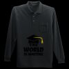 Long Sleeve Silk Touch Polo with Pocket Thumbnail