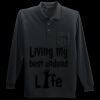 Long Sleeve Silk Touch Polo with Pocket Thumbnail