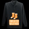 Long Sleeve Silk Touch Polo with Pocket Thumbnail